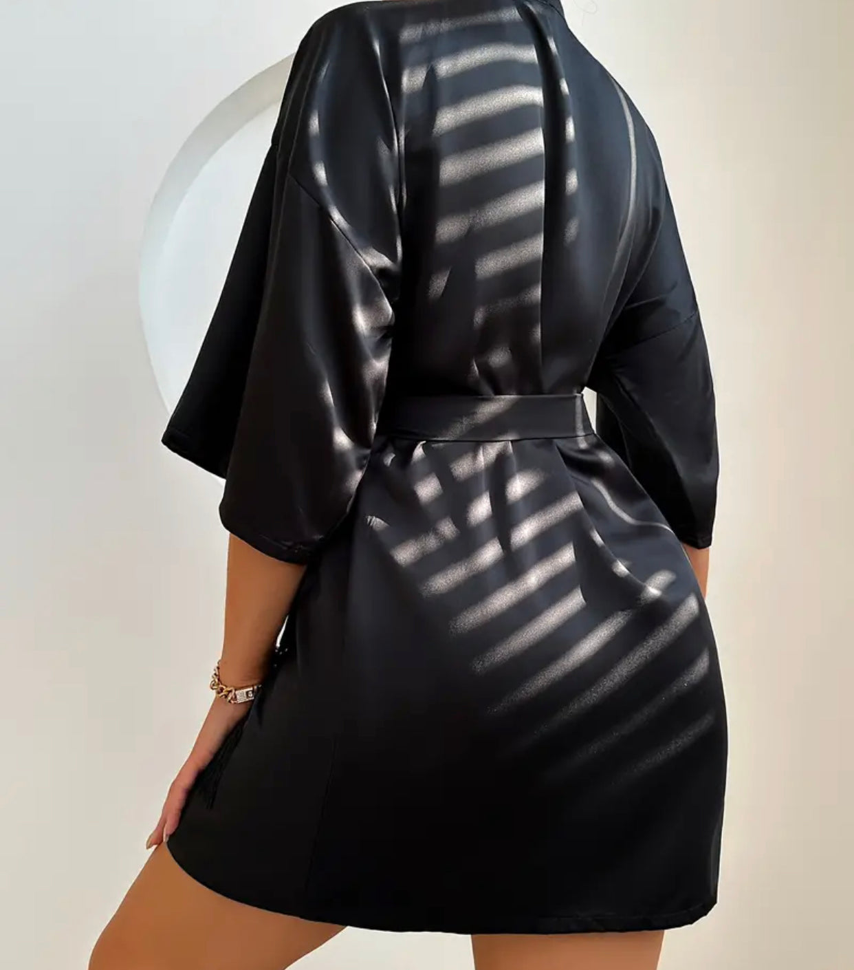 Black Satin Robe