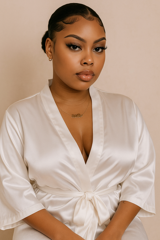 White Satin Robe