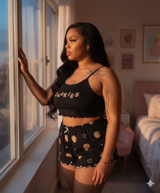 Black Cookies PJ Set