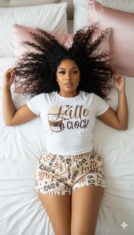 Print Tee With Shorts PJ Set